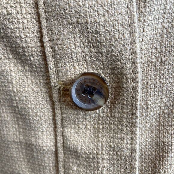 Talbots Women’s Textured Sand Castle Button Up Jacket Size M Oversized Lagenlook - Picture 5 of 13
